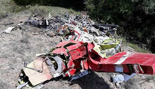 Ankara Beypazarı nda eğitim uçağı düştü! Uçağın düşme anı ortaya çıktı