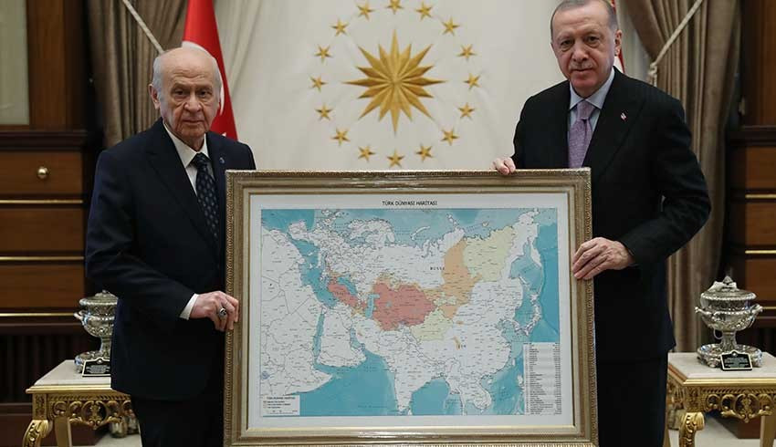 Bahçeli, Cumhurbaşkanı Erdoğan a ne haritası verdi?