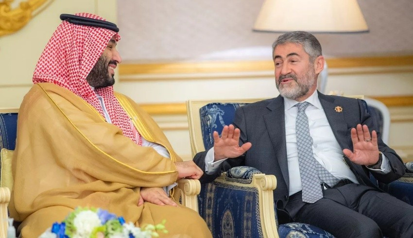 Bakan Nebati ve Suudi Arabistan Veliaht Prensi Selman dan sürpriz görüşme
