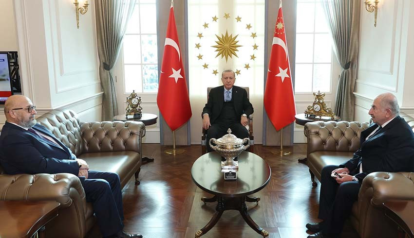 Cumhurbaşkanı Erdoğan, Ermeni Vakıflar Birliği Başkanı Şirinoğlu nu kabul etti