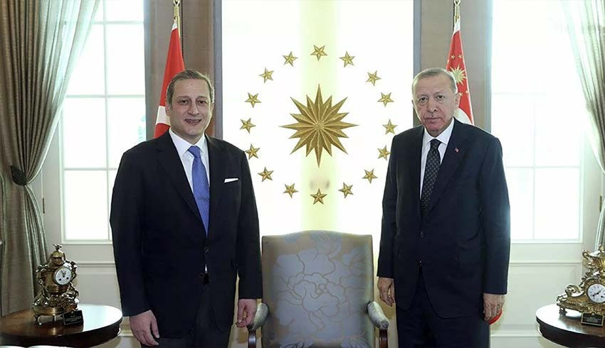 Cumhurbaşkanı Erdoğan, Galatasaray Başkanı Burak Elmas la görüştü