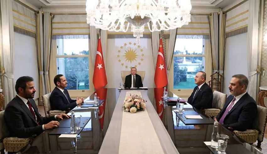 Cumhurbaşkanı Erdoğan, Katar Dışişleri Bakanı Sani yi kabul etti