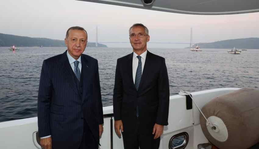 Cumhurbaşkanı Erdoğan, NATO Genel Sekreteri Stoltenberg le yatta görüştü
