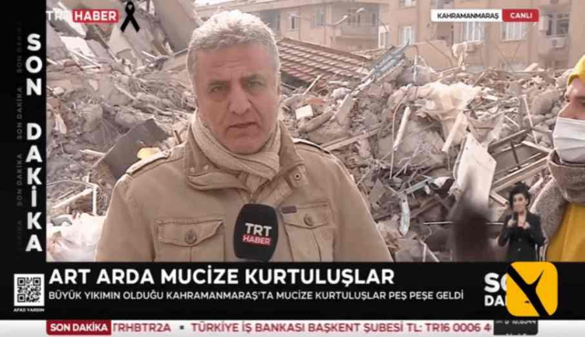Depremzede  Yalnız bırakıldık  deyince TRT Haber canlı yayını kesti