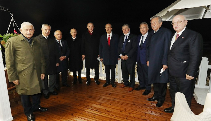 Erdoğan, Bahçeli ve Tatar Maraş ta: Artık kendi göbeğimizi kendimiz kesmek durumundayız