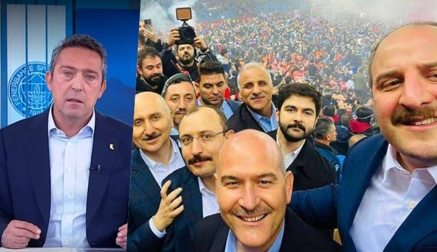Fenerbahçe Başkanı Ali Koç tan tepki: 4 tane bakan selfie çekerken siyaset olmuyor mu?