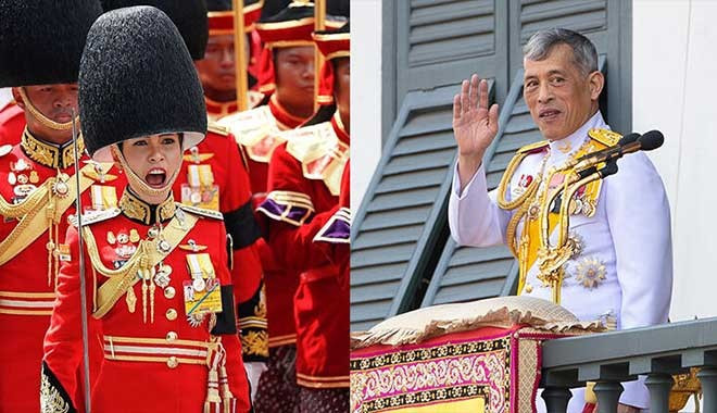 Generalle evlenen Tayland Kralı Maha, resmi  metres ini ilan etti