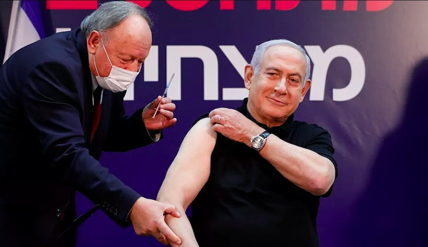 İsrail de ilk Kovid-19 aşısı canlı yayında Başbakan Netanyahu ya yapıldı