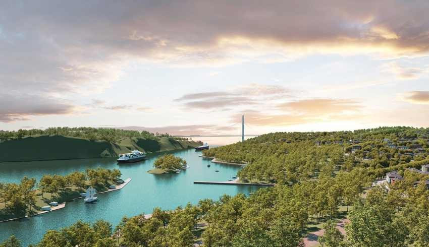 Bakanlıkta Kanal İstanbul manzaralı Dursunköy hareketliliği