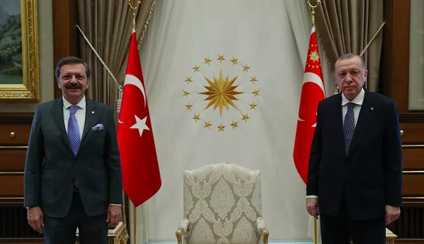 TOBB Başkanı Hisarcıklıoğlu, Cumhurbaşkanı Erdoğan a iş dünyasının taleplerini iletti