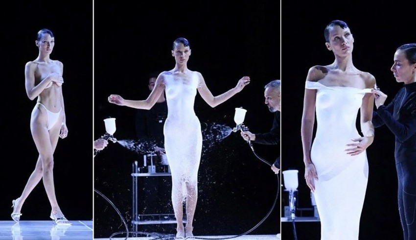 Teknoloji ve moda birada: Bella Hadid e elbise sıktılar