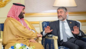 Bakan Nebati ve Suudi Arabistan Veliaht Prensi Selman'dan sürpriz görüşme