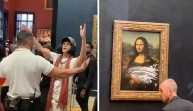 Dünyanın en pahalı tablolarından Mona Lisa'ya pastalı saldırı!