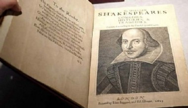 Shakespeare’in kitabı 2 milyon 470 bin dolara satıldı